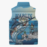 Personalized Guatemala Blue Marlin Fishing Sleeveless Puffer Jacket 2026 Season
