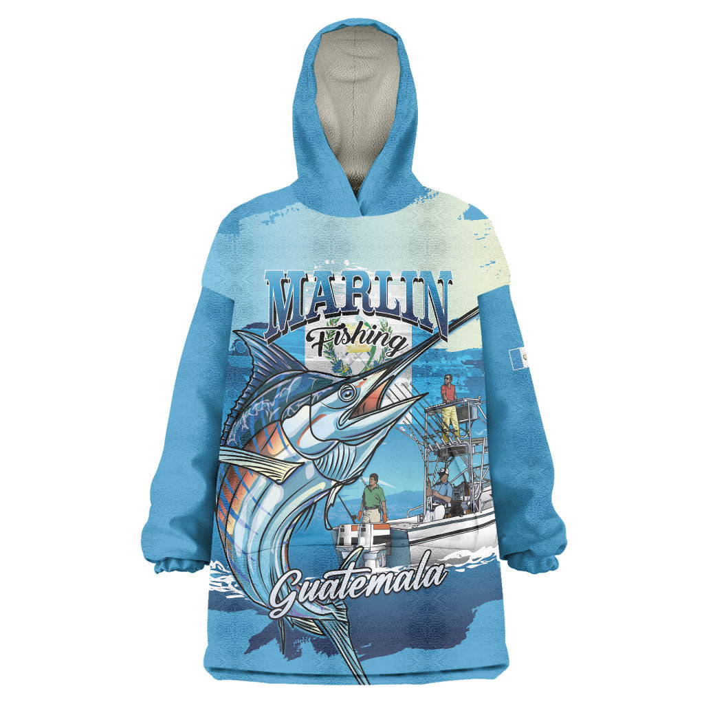 Personalized Guatemala Blue Marlin Fishing Wearable Blanket Hoodie 2026 Season