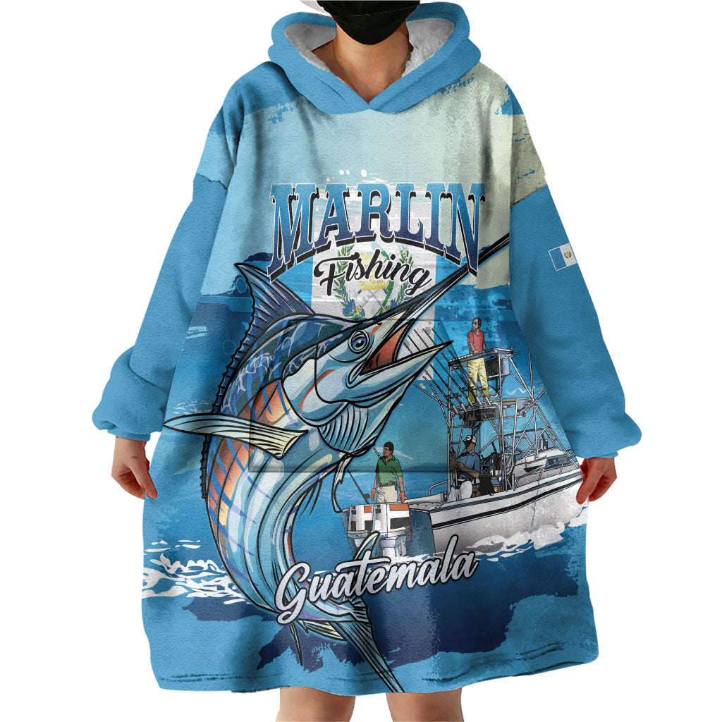 Personalized Guatemala Blue Marlin Fishing Wearable Blanket Hoodie 2026 Season