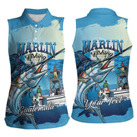 Personalized Guatemala Blue Marlin Fishing Women Sleeveless Polo Shirt 2026 Season