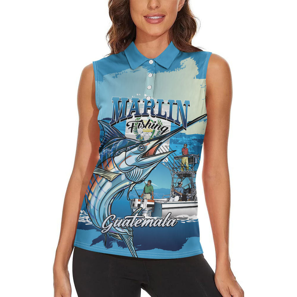 Personalized Guatemala Blue Marlin Fishing Women Sleeveless Polo Shirt 2026 Season