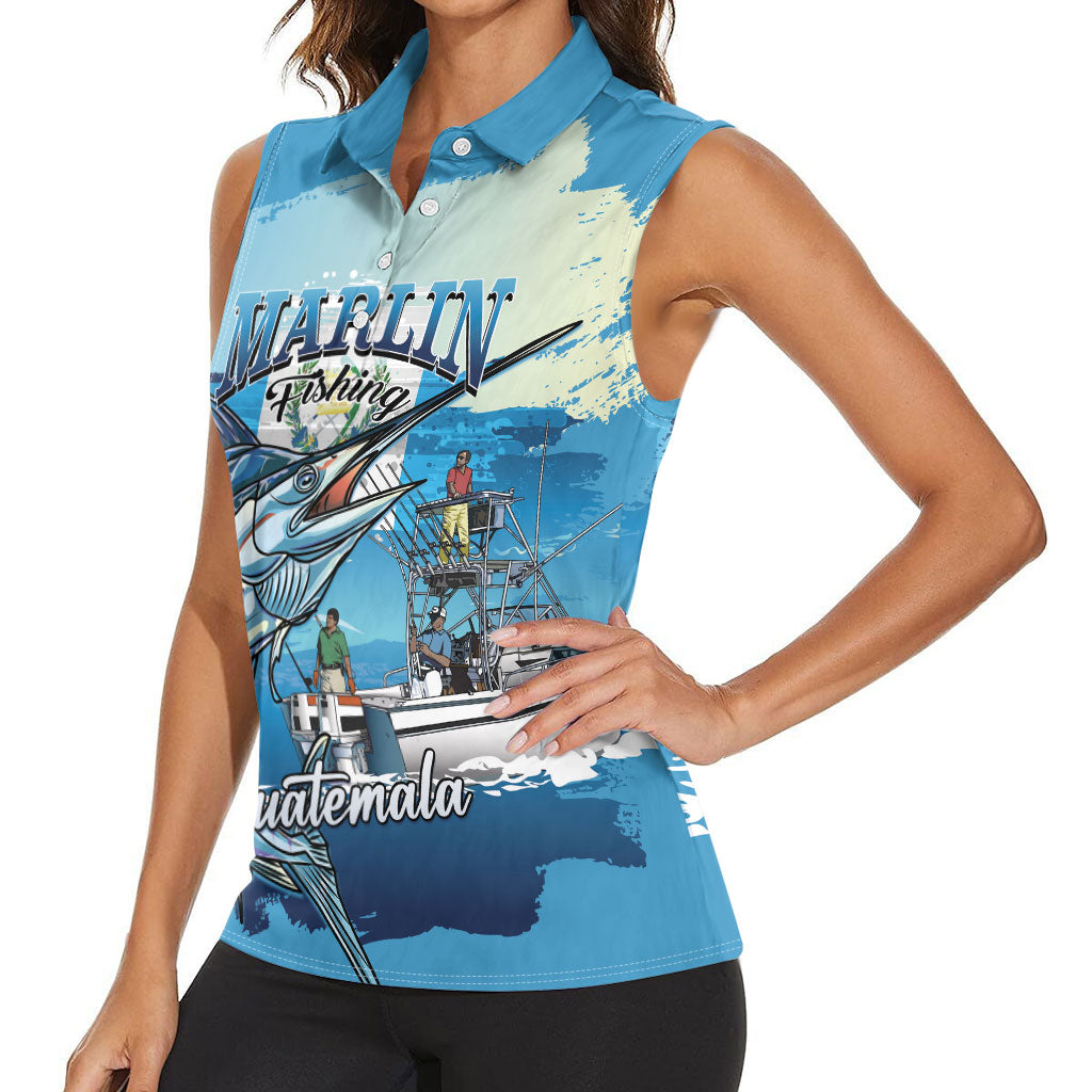 Personalized Guatemala Blue Marlin Fishing Women Sleeveless Polo Shirt 2026 Season