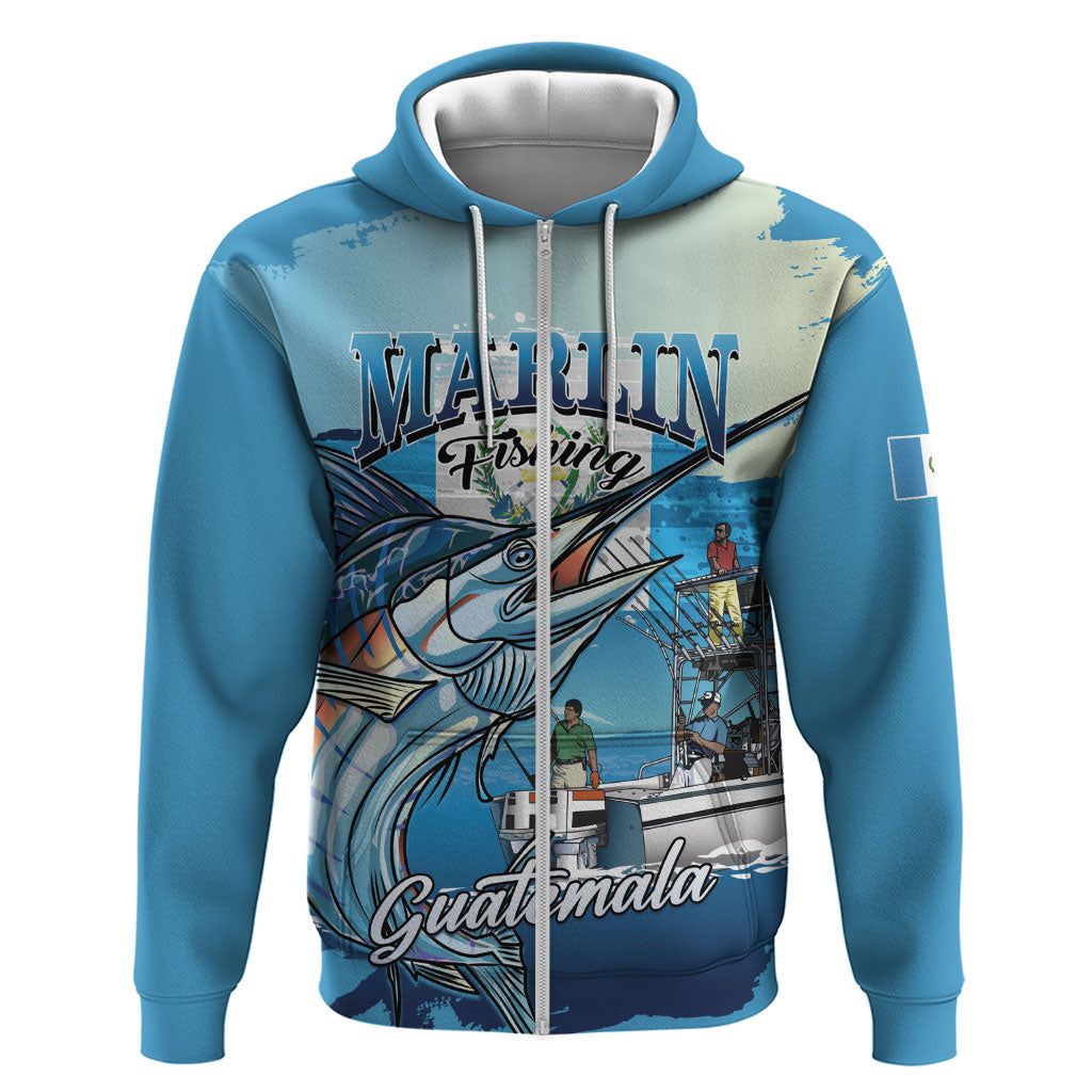 Personalized Guatemala Blue Marlin Fishing Zip Hoodie 2026 Season
