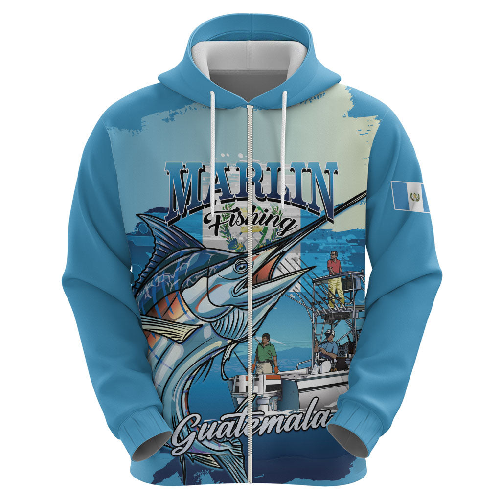Personalized Guatemala Blue Marlin Fishing Zip Hoodie 2026 Season