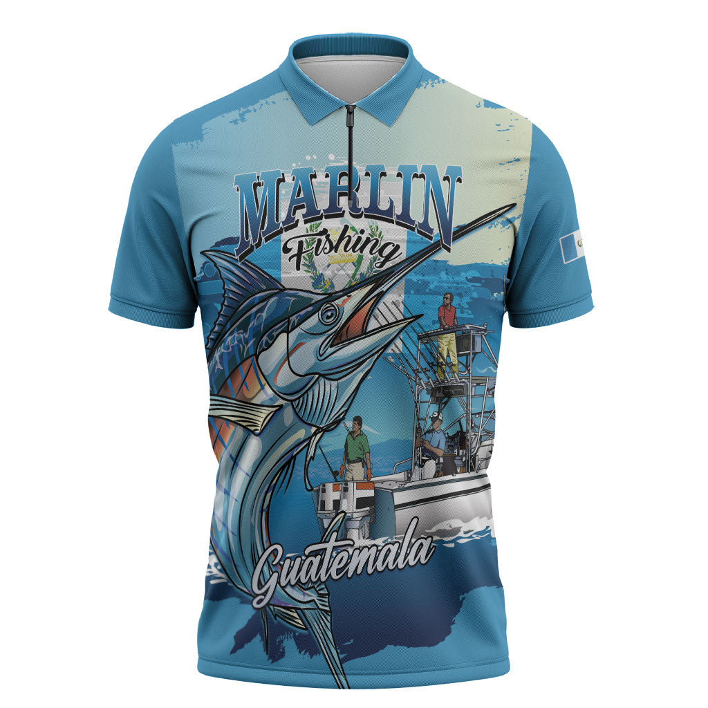 Personalized Guatemala Blue Marlin Fishing Zipper Polo Shirt 2026 Season