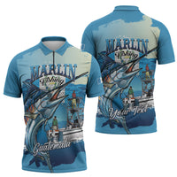 Personalized Guatemala Blue Marlin Fishing Zipper Polo Shirt 2026 Season