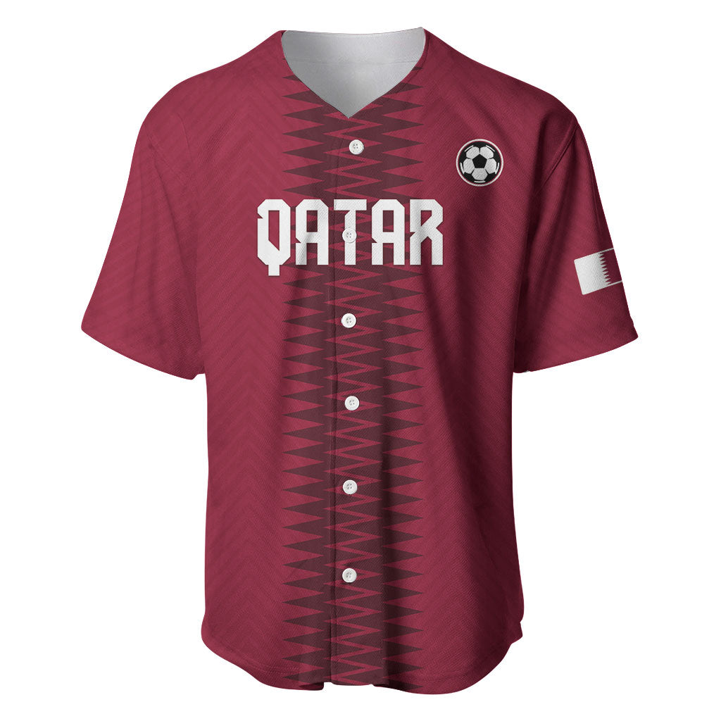 Custom Qatar 2026 World Football Baseball Jersey Maroon Version