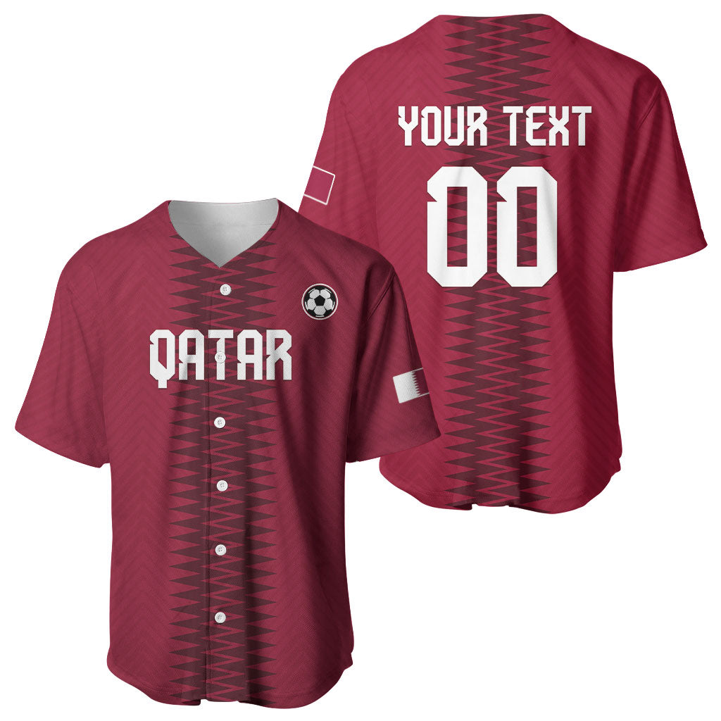 Custom Qatar 2026 World Football Baseball Jersey Maroon Version