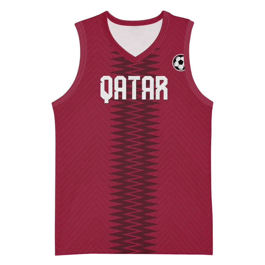Custom Qatar 2026 World Football Basketball Jersey Maroon Version