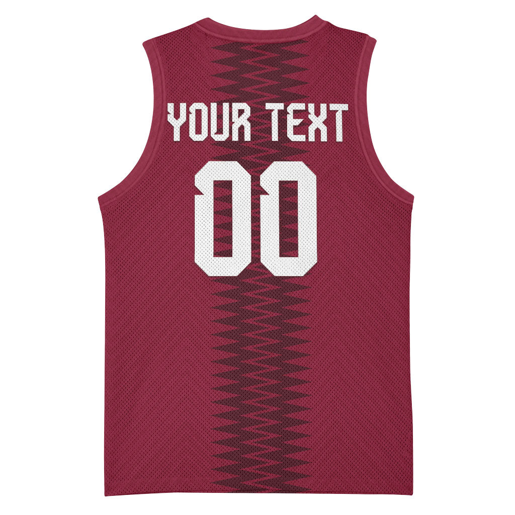 Custom Qatar 2026 World Football Basketball Jersey Maroon Version