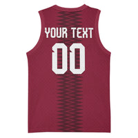 Custom Qatar 2026 World Football Basketball Jersey Maroon Version