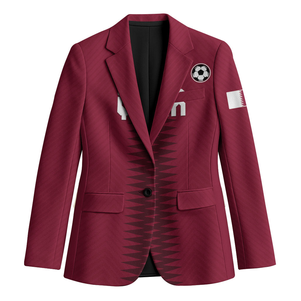 Custom Qatar 2026 World Football Blazer Maroon Version