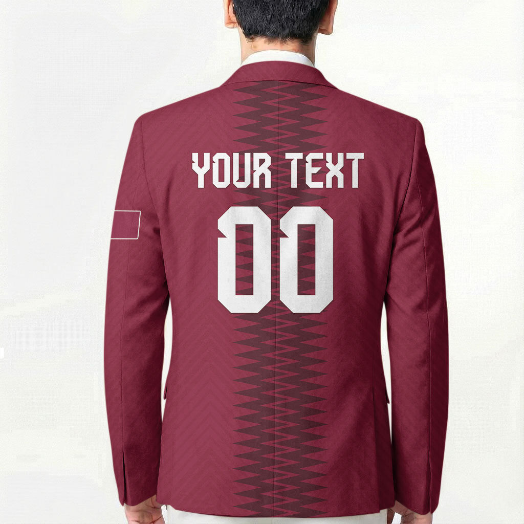 Custom Qatar 2026 World Football Blazer Maroon Version