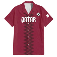 Custom Qatar 2026 World Football Hawaiian Shirt Maroon Version