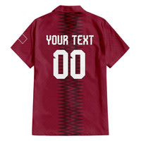 Custom Qatar 2026 World Football Hawaiian Shirt Maroon Version
