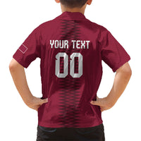 Custom Qatar 2026 World Football Hawaiian Shirt Maroon Version