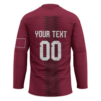 Custom Qatar 2026 World Football Hockey Jersey Maroon Version