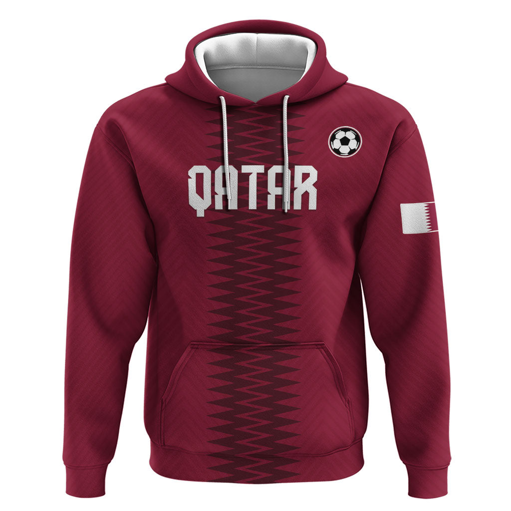 Custom Qatar 2026 World Football Hoodie Maroon Version