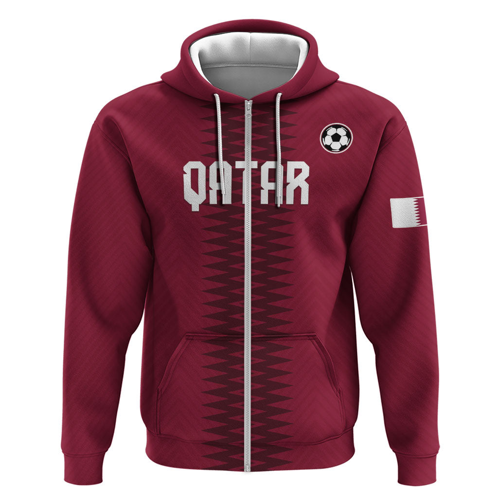 Custom Qatar 2026 World Football Hoodie Maroon Version