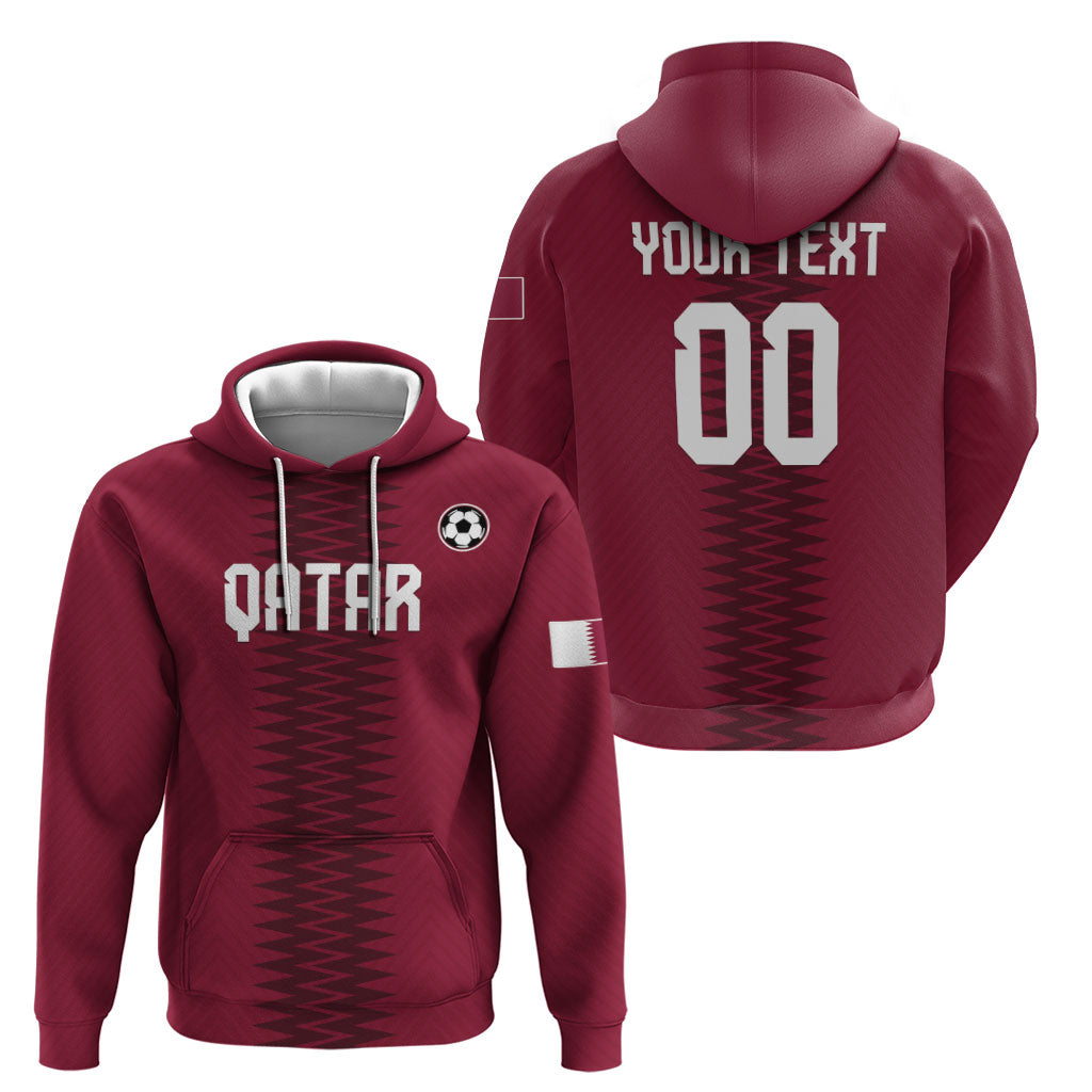 Custom Qatar 2026 World Football Hoodie Maroon Version