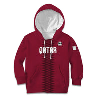 Custom Qatar 2026 World Football Kid Hoodie Maroon Version
