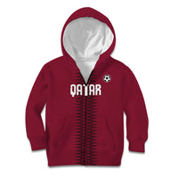 Custom Qatar 2026 World Football Kid Hoodie Maroon Version