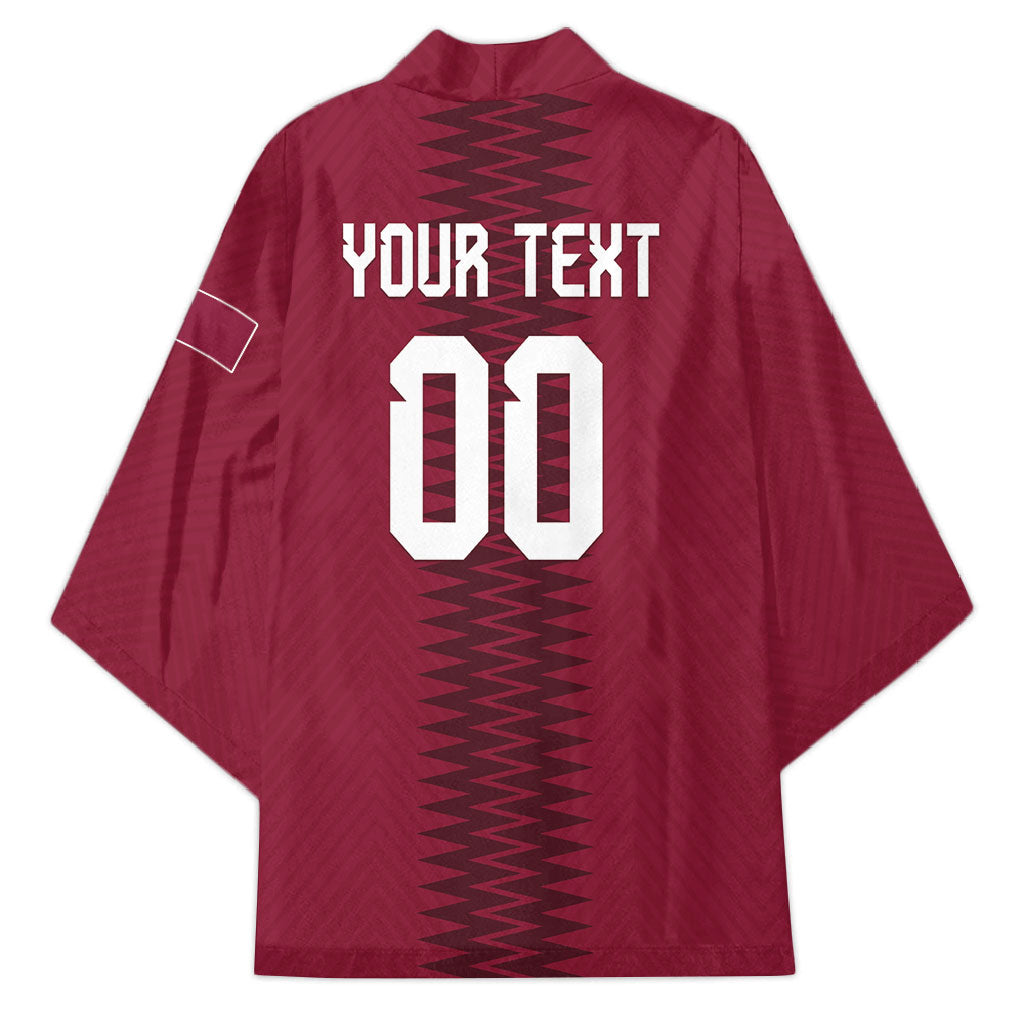 Custom Qatar 2026 World Football Kimono Maroon Version