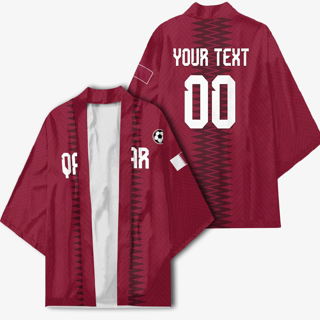 Custom Qatar 2026 World Football Kimono Maroon Version