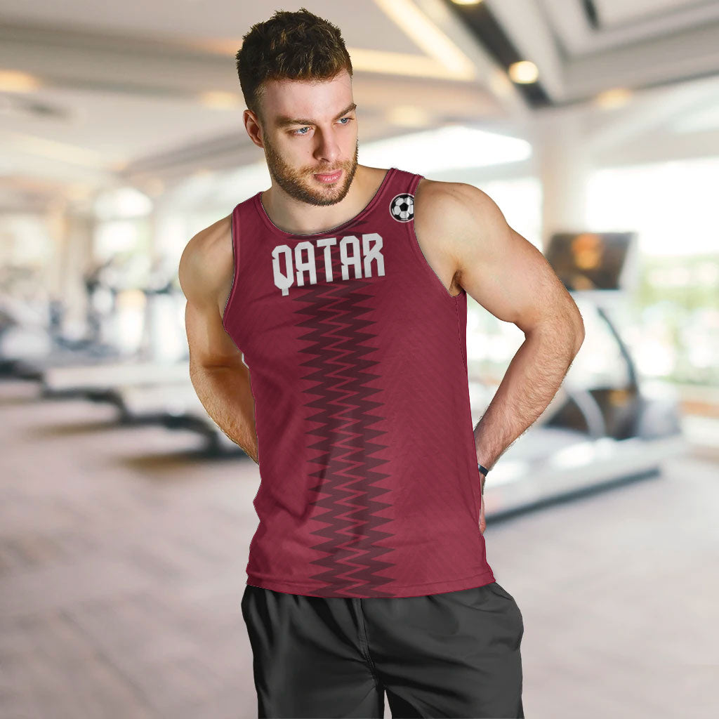 Custom Qatar 2026 World Football Men Tank Top Maroon Version