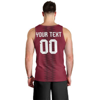 Custom Qatar 2026 World Football Men Tank Top Maroon Version