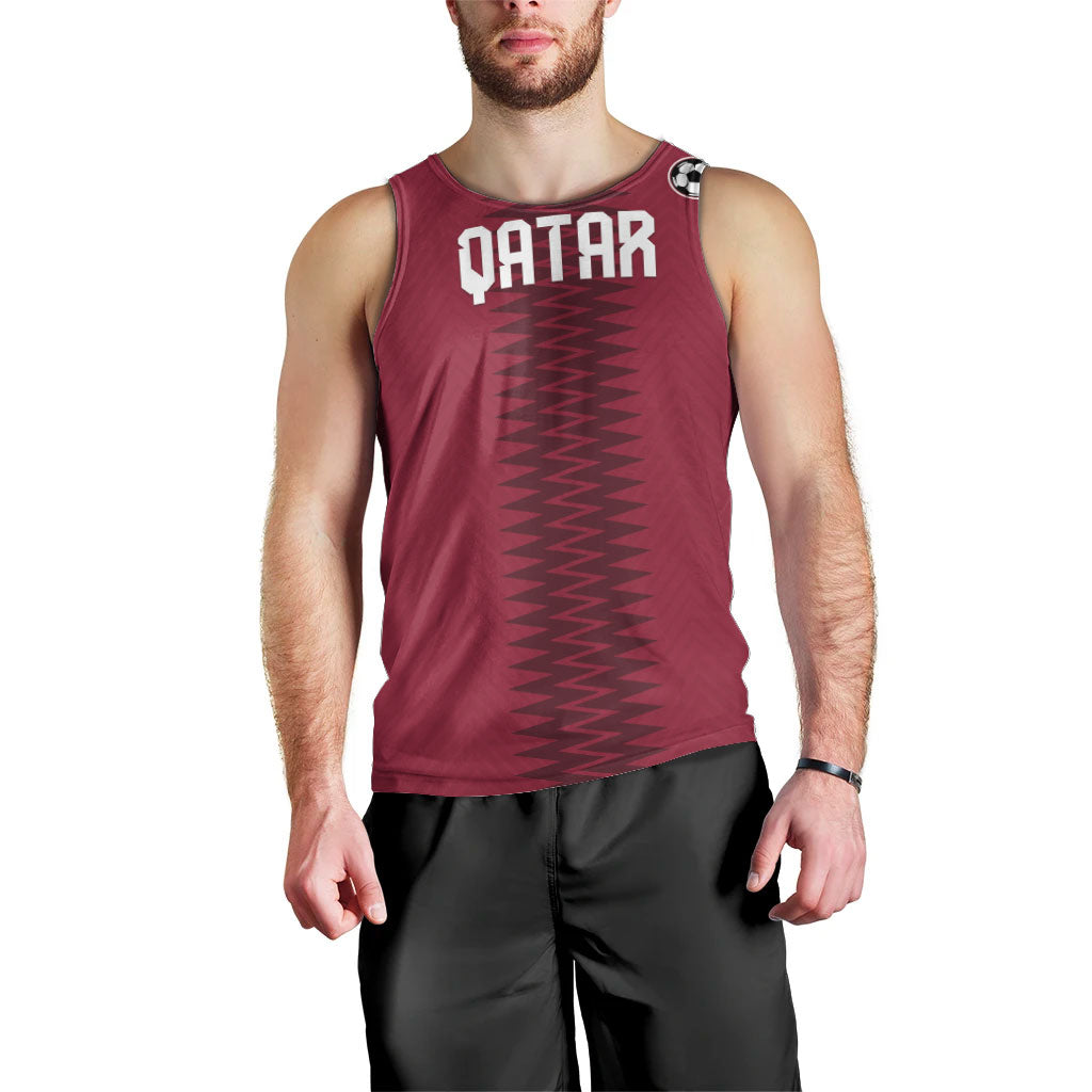 Custom Qatar 2026 World Football Men Tank Top Maroon Version