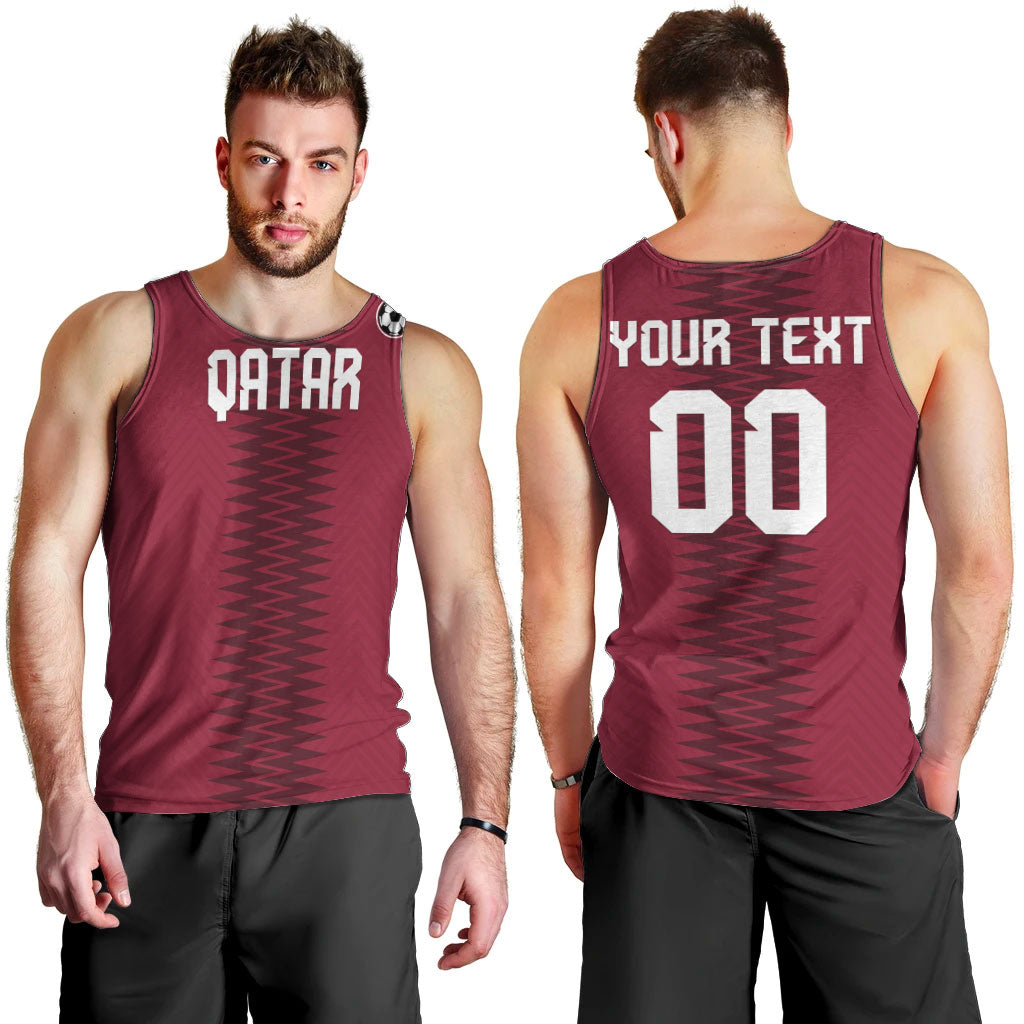 Custom Qatar 2026 World Football Men Tank Top Maroon Version