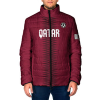 Custom Qatar 2026 World Football Padded Jacket Maroon Version
