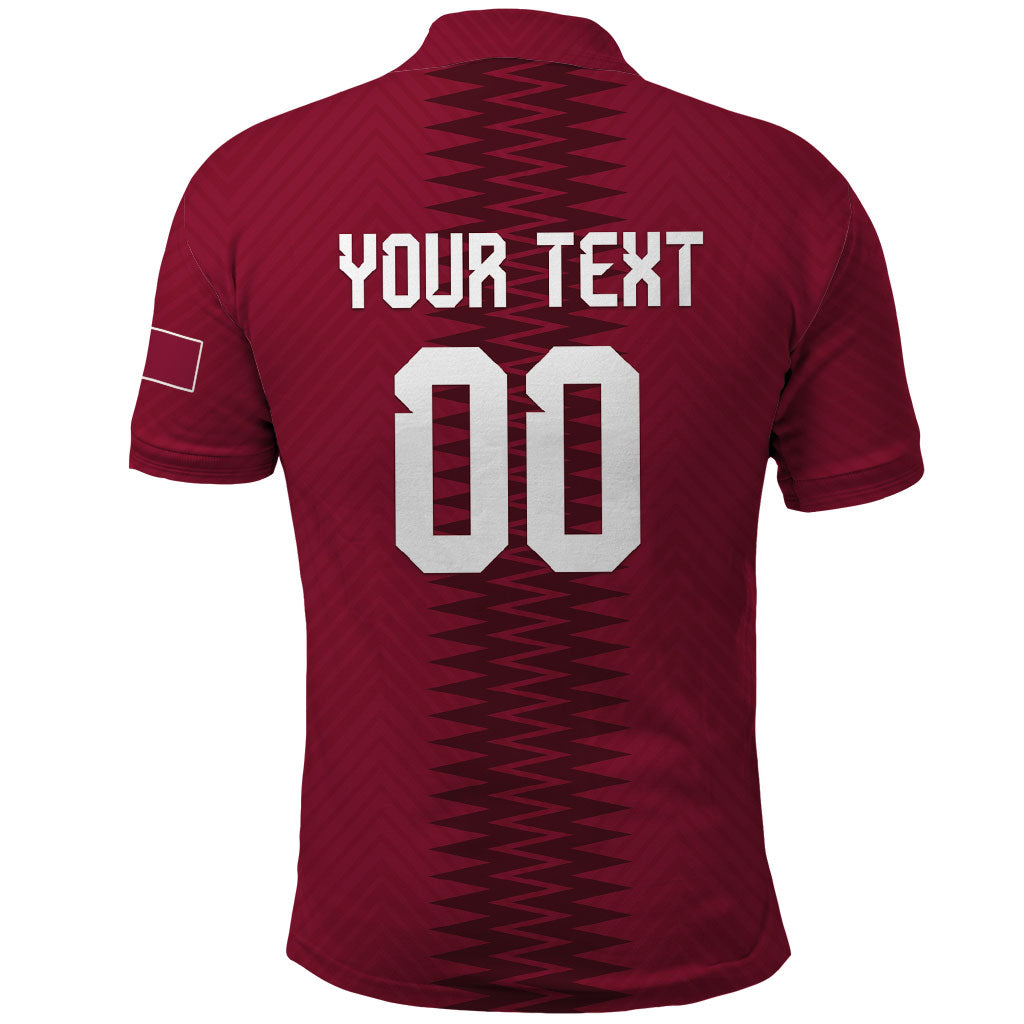 Custom Qatar 2026 World Football Polo Shirt Maroon Version