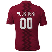 Custom Qatar 2026 World Football Polo Shirt Maroon Version