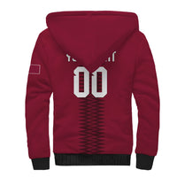 Custom Qatar 2026 World Football Sherpa Hoodie Maroon Version