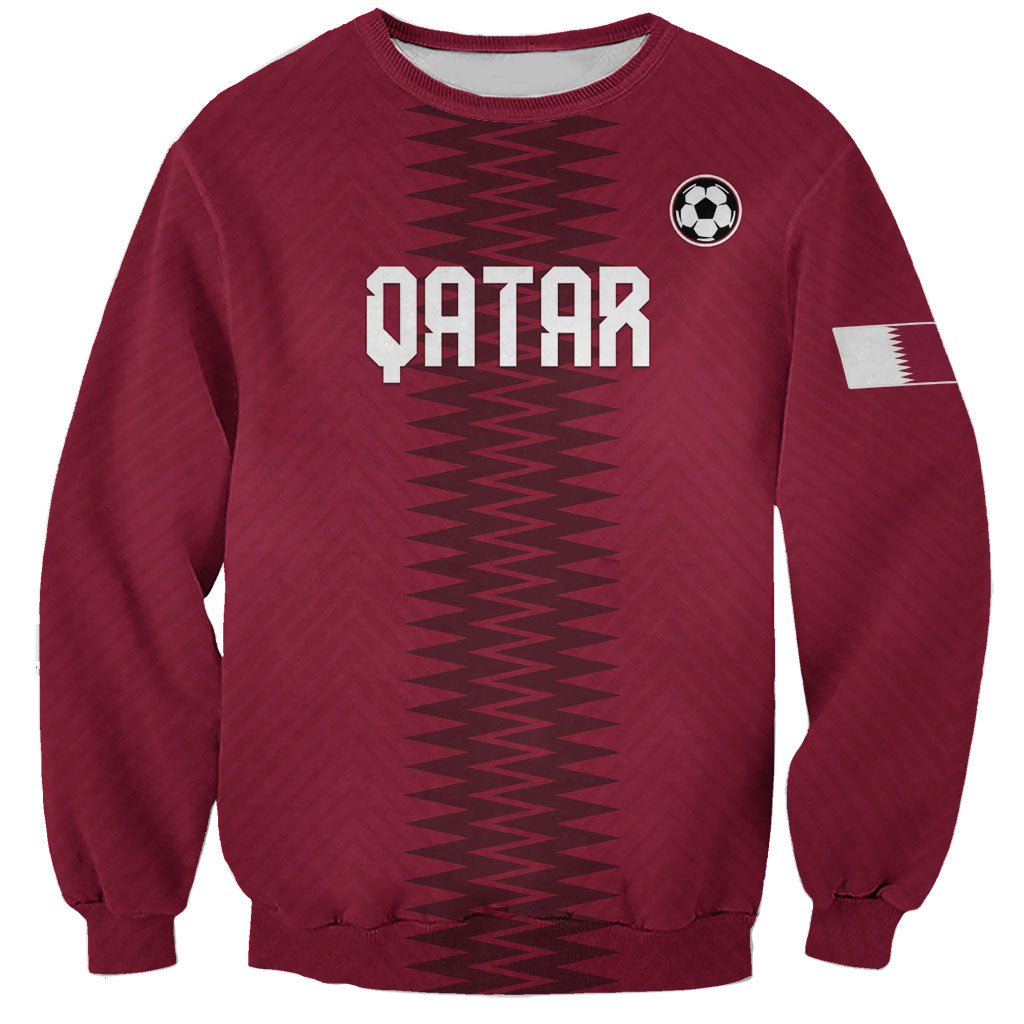 Custom Qatar 2026 World Football Sweatshirt Maroon Version
