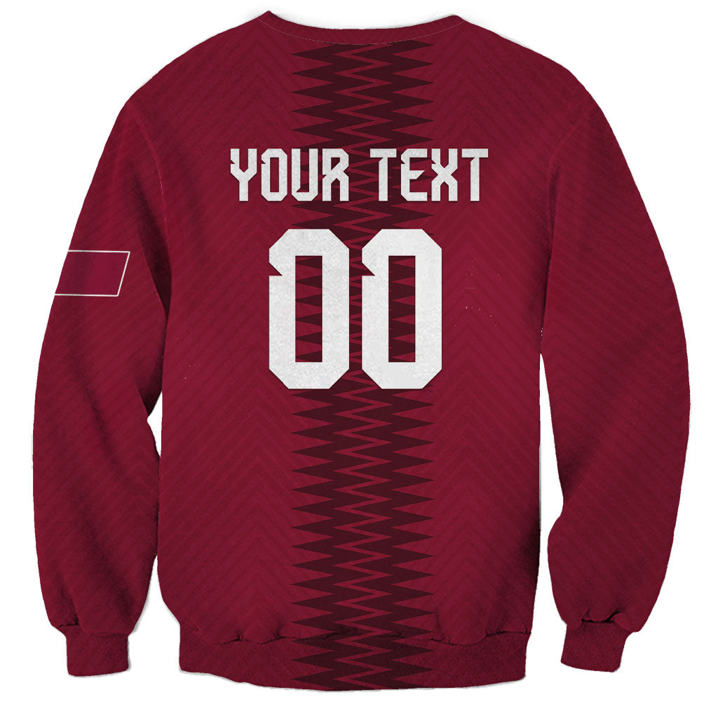 Custom Qatar 2026 World Football Sweatshirt Maroon Version