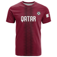 Custom Qatar 2026 World Football T Shirt Maroon Version