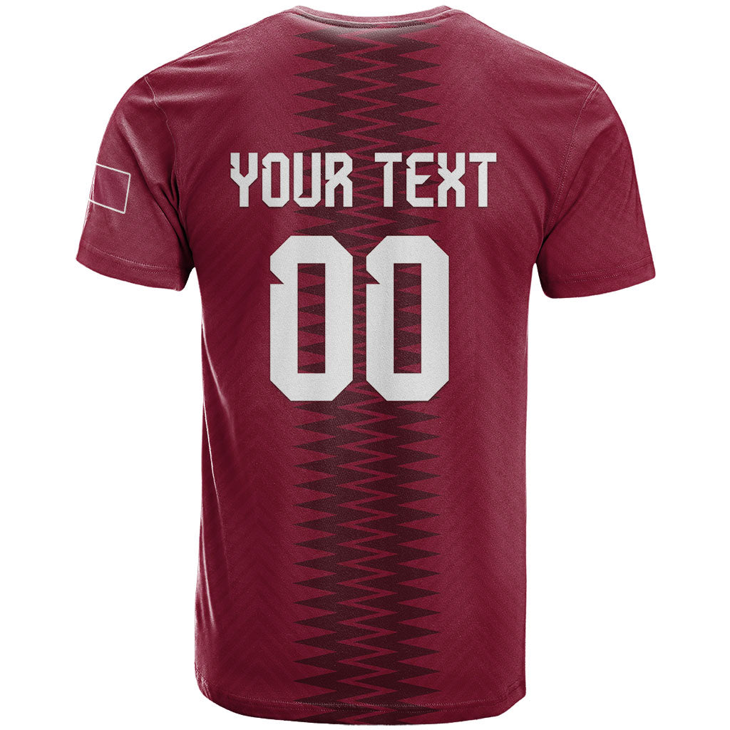Custom Qatar 2026 World Football T Shirt Maroon Version