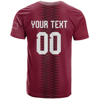 Custom Qatar 2026 World Football T Shirt Maroon Version