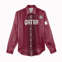 Custom Qatar 2026 World Football Women Casual Shirt Maroon Version
