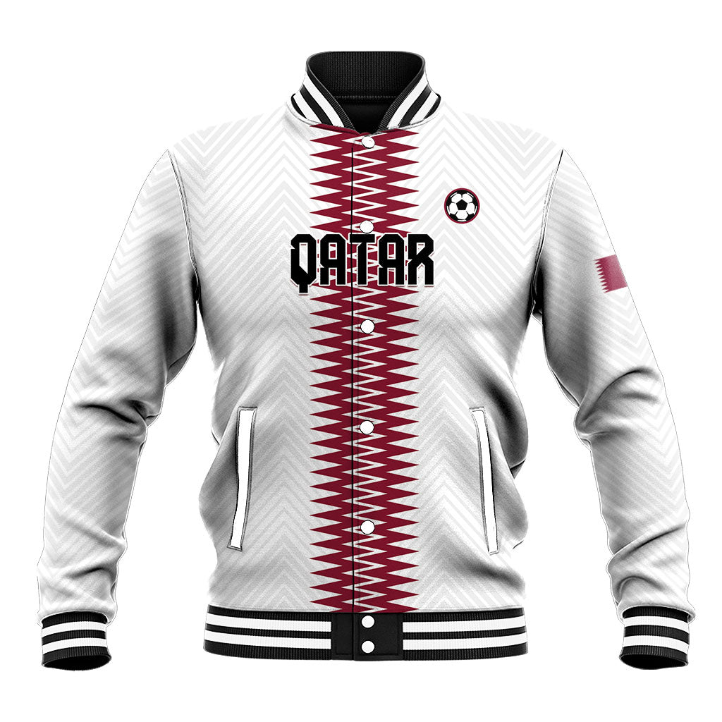 Custom Qatar 2026 World Football Baseball Jacket White Version