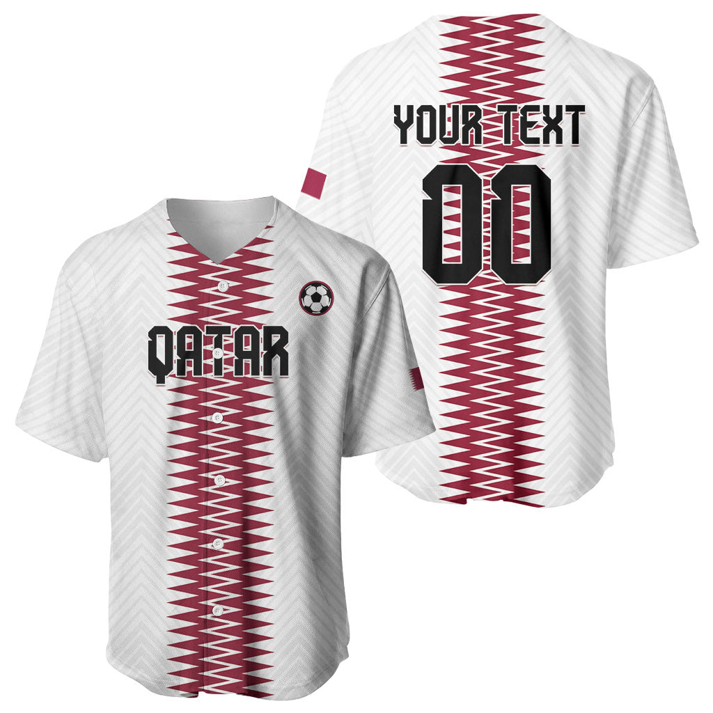 Custom Qatar 2026 World Football Baseball Jersey White Version