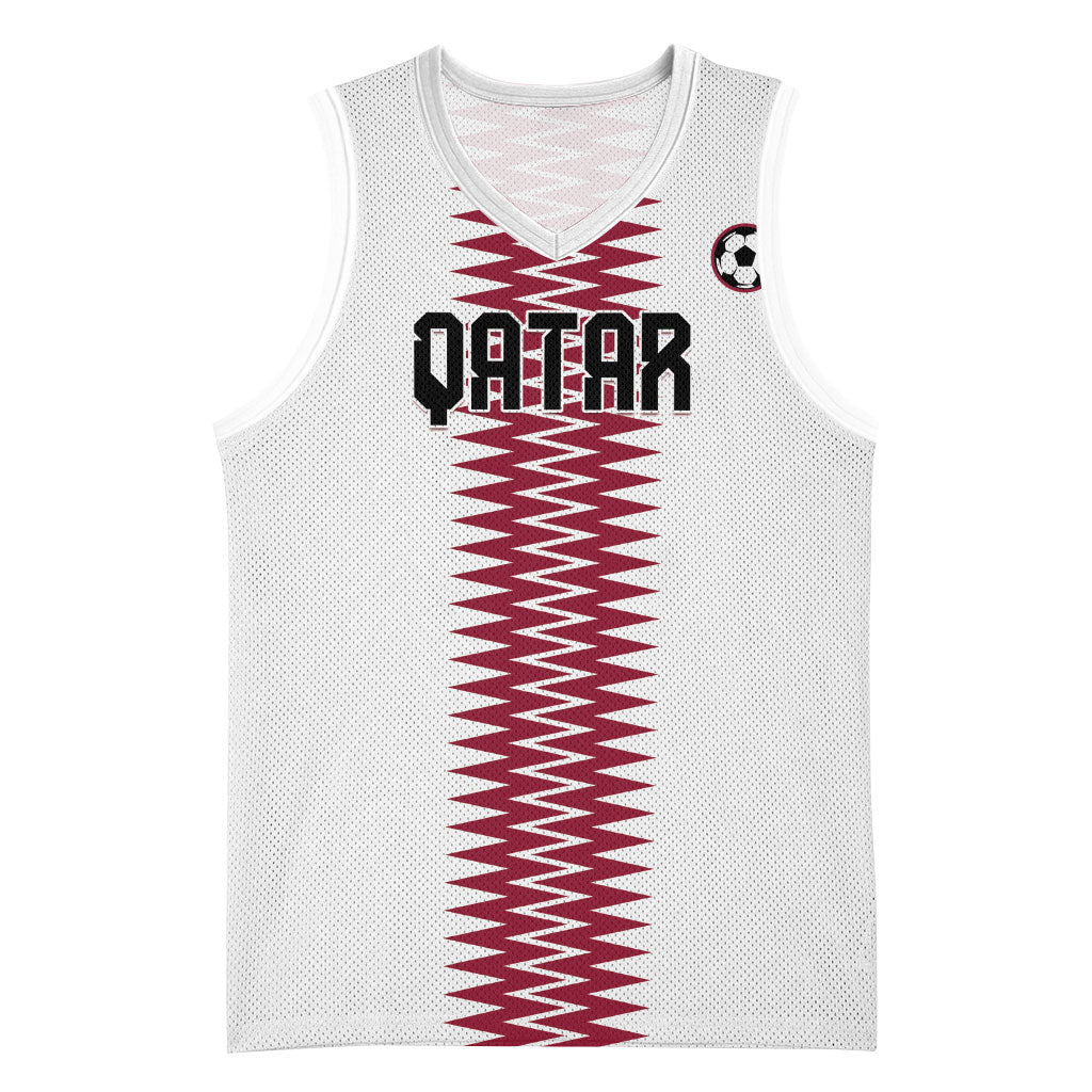 Custom Qatar 2026 World Football Basketball Jersey White Version