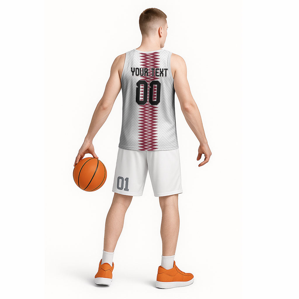 Custom Qatar 2026 World Football Basketball Jersey White Version