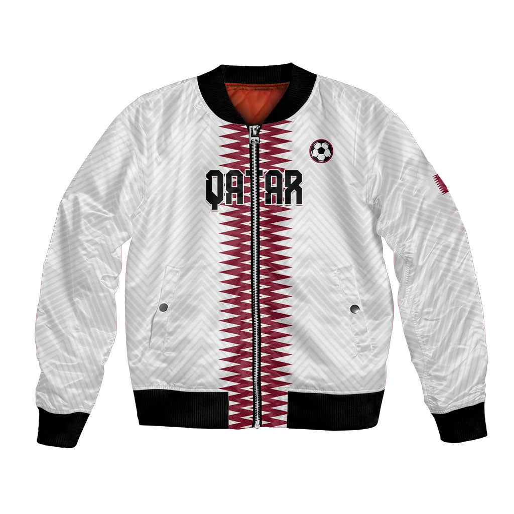 Custom Qatar 2026 World Football Bomber Jacket White Version