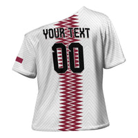 Custom Qatar 2026 World Football Cross Shoulder Shirt White Version