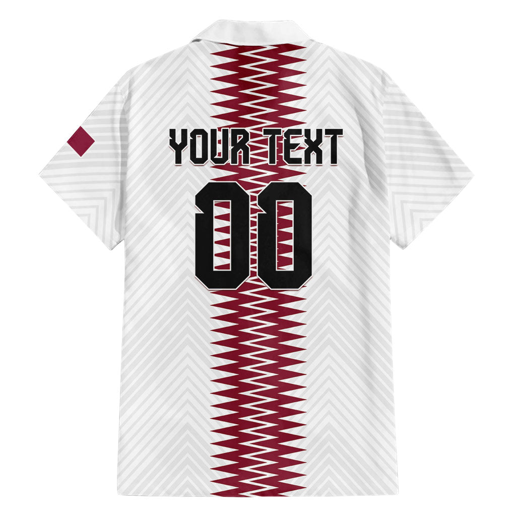Custom Qatar 2026 World Football Hawaiian Shirt White Version