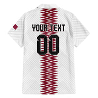 Custom Qatar 2026 World Football Hawaiian Shirt White Version